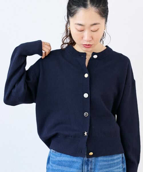 le.coeur blanc / ルクールブラン カーディガン・ボレロ | ビジューボタンカーディガン | 詳細2