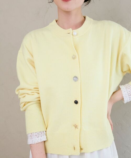 le.coeur blanc / ルクールブラン カーディガン・ボレロ | ビジューボタンカーディガン | 詳細20