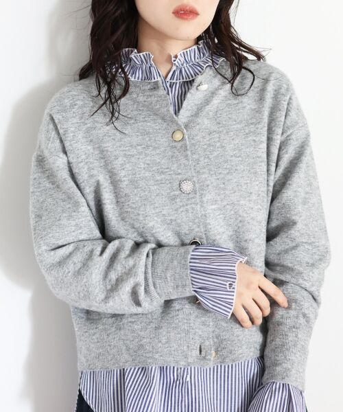 le.coeur blanc / ルクールブラン カーディガン・ボレロ | ビジューボタンカーディガン | 詳細30
