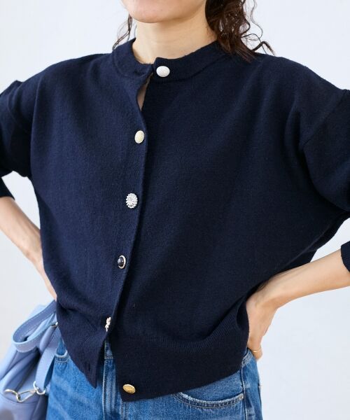 le.coeur blanc / ルクールブラン カーディガン・ボレロ | ビジューボタンカーディガン | 詳細4