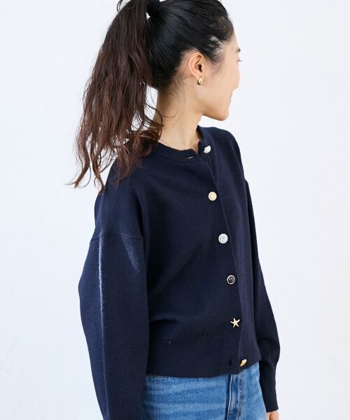 le.coeur blanc / ルクールブラン カーディガン・ボレロ | ビジューボタンカーディガン | 詳細7