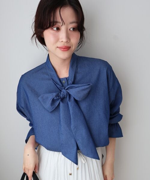 le.coeur blanc / ルクールブラン シャツ・ブラウス | デニムボウタイブラウス | 詳細10