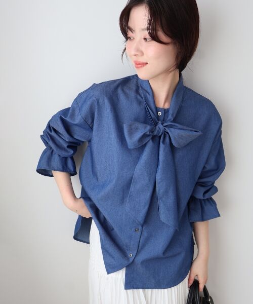 le.coeur blanc / ルクールブラン シャツ・ブラウス | デニムボウタイブラウス | 詳細11