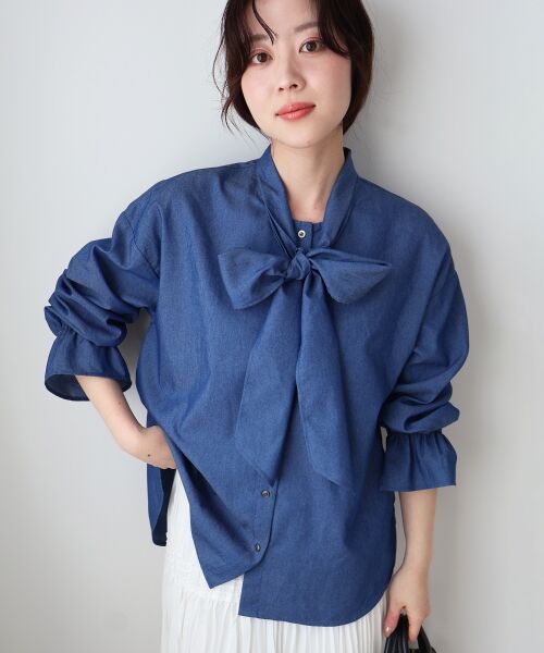 le.coeur blanc / ルクールブラン シャツ・ブラウス | デニムボウタイブラウス | 詳細12
