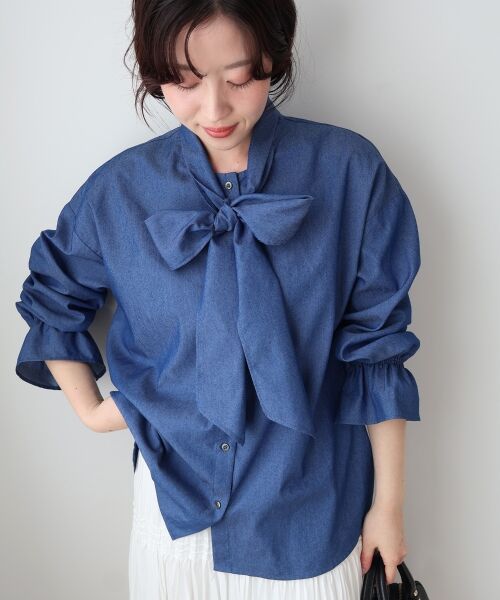 le.coeur blanc / ルクールブラン シャツ・ブラウス | デニムボウタイブラウス | 詳細13