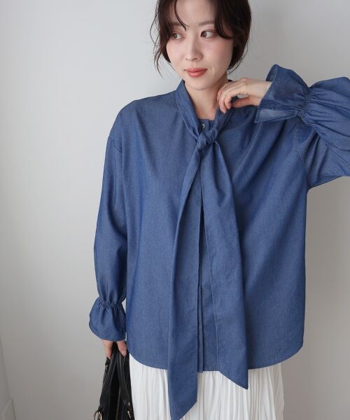 le.coeur blanc / ルクールブラン シャツ・ブラウス | デニムボウタイブラウス | 詳細16