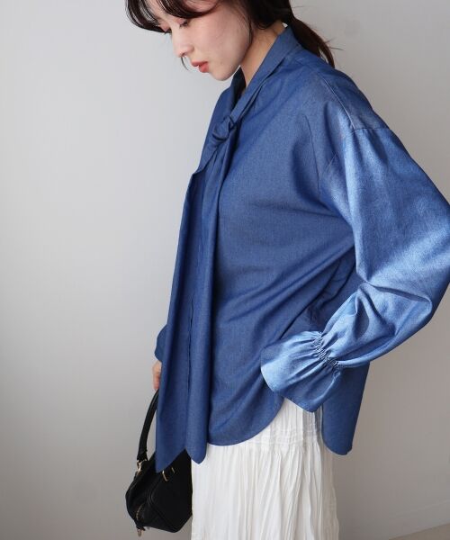 le.coeur blanc / ルクールブラン シャツ・ブラウス | デニムボウタイブラウス | 詳細17