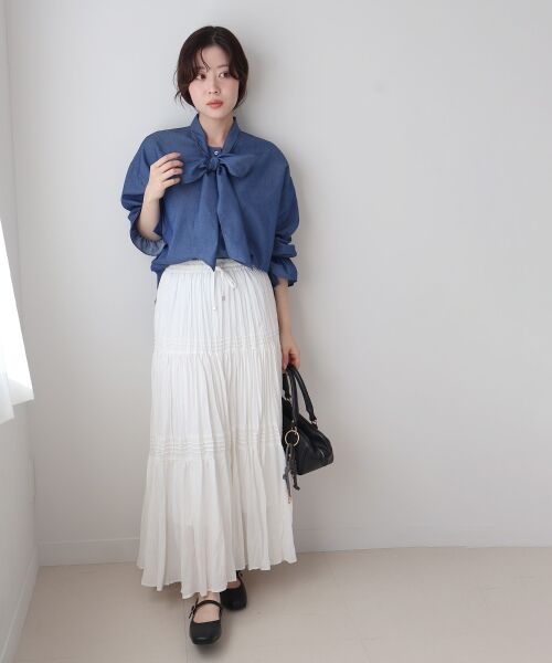 le.coeur blanc / ルクールブラン シャツ・ブラウス | デニムボウタイブラウス | 詳細23