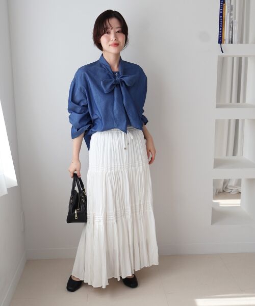 le.coeur blanc / ルクールブラン シャツ・ブラウス | デニムボウタイブラウス | 詳細24