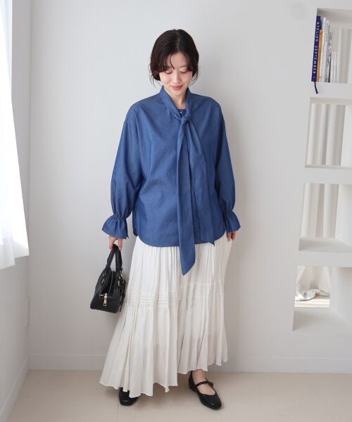 le.coeur blanc / ルクールブラン シャツ・ブラウス | デニムボウタイブラウス | 詳細26