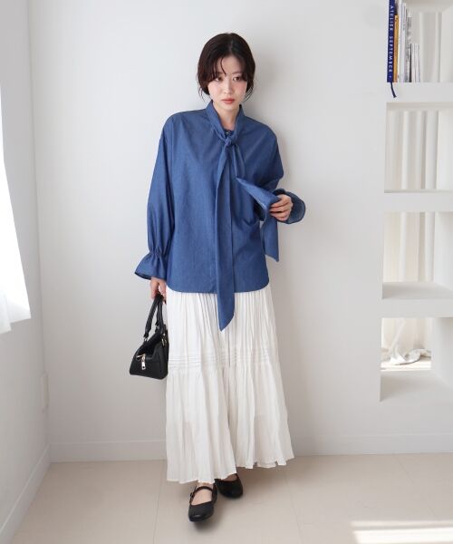 le.coeur blanc / ルクールブラン シャツ・ブラウス | デニムボウタイブラウス | 詳細27