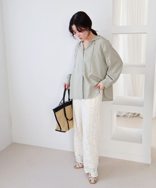 le.coeur blanc / ルクールブラン シャツ・ブラウス | エアータンブラーフードブラウス | 詳細12