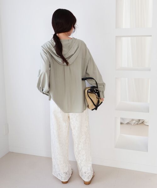 le.coeur blanc / ルクールブラン シャツ・ブラウス | エアータンブラーフードブラウス | 詳細15