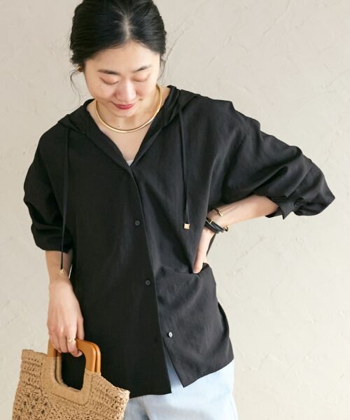 le.coeur blanc / ルクールブラン シャツ・ブラウス | エアータンブラーフードブラウス | 詳細18