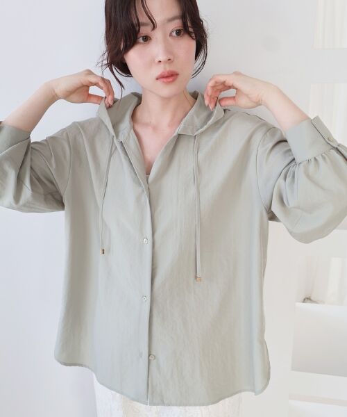 le.coeur blanc / ルクールブラン シャツ・ブラウス | エアータンブラーフードブラウス | 詳細2