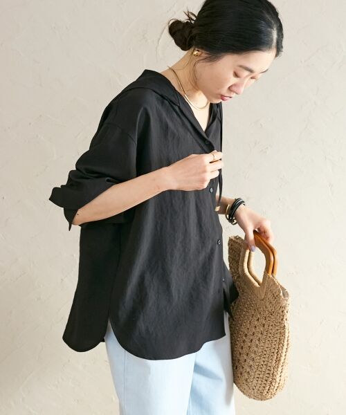 le.coeur blanc / ルクールブラン シャツ・ブラウス | エアータンブラーフードブラウス | 詳細20