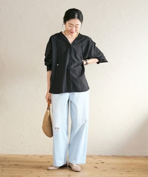 le.coeur blanc / ルクールブラン シャツ・ブラウス | エアータンブラーフードブラウス | 詳細22