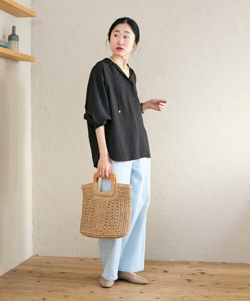 le.coeur blanc / ルクールブラン シャツ・ブラウス | エアータンブラーフードブラウス | 詳細23