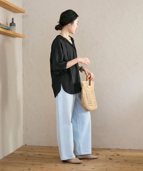 le.coeur blanc / ルクールブラン シャツ・ブラウス | エアータンブラーフードブラウス | 詳細24