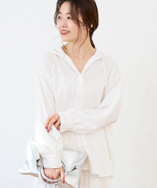 le.coeur blanc / ルクールブラン シャツ・ブラウス | エアータンブラーフードブラウス | 詳細28
