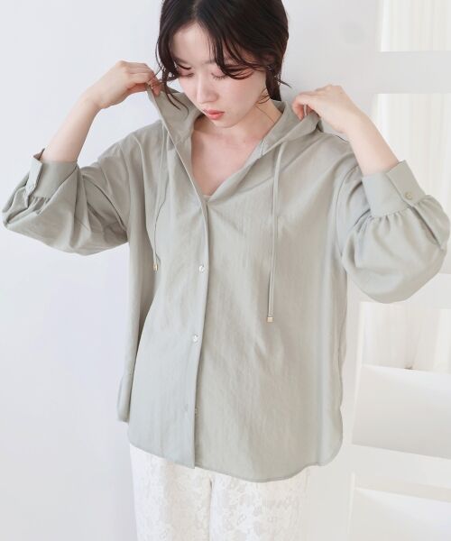 le.coeur blanc / ルクールブラン シャツ・ブラウス | エアータンブラーフードブラウス | 詳細3