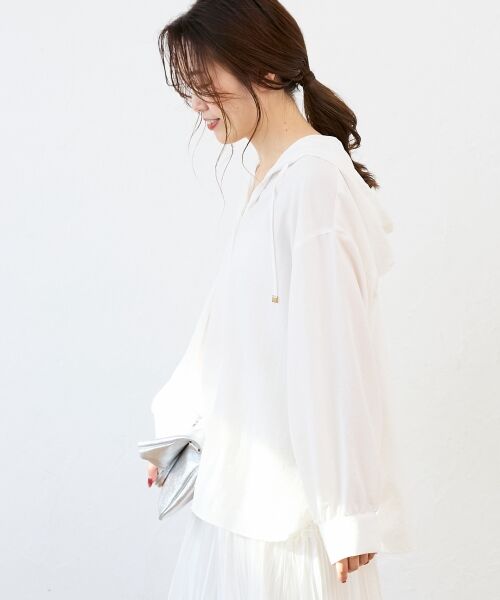 le.coeur blanc / ルクールブラン シャツ・ブラウス | エアータンブラーフードブラウス | 詳細30