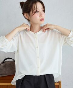 le.coeur blanc / ルクールブラン シャツ・ブラウス | 2WAYジョーゼットギャザースリーブブラウス