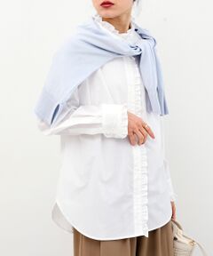 le.coeur blanc / ルクールブラン シャツ・ブラウス | スタンドネックフリルブラウス