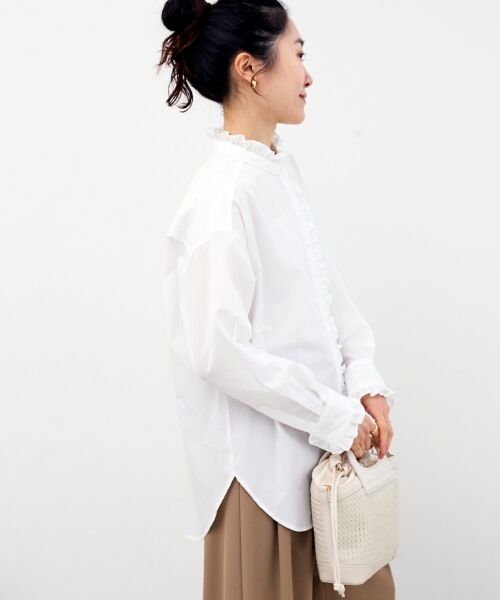 le.coeur blanc / ルクールブラン シャツ・ブラウス | スタンドネックフリルブラウス | 詳細14