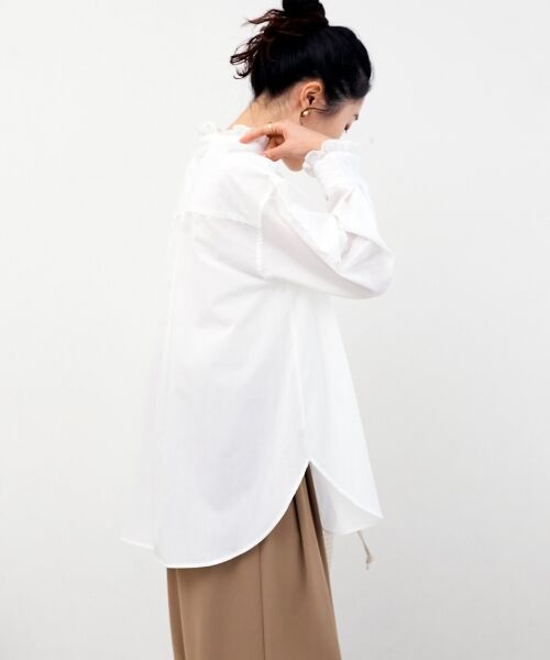 le.coeur blanc / ルクールブラン シャツ・ブラウス | スタンドネックフリルブラウス | 詳細15