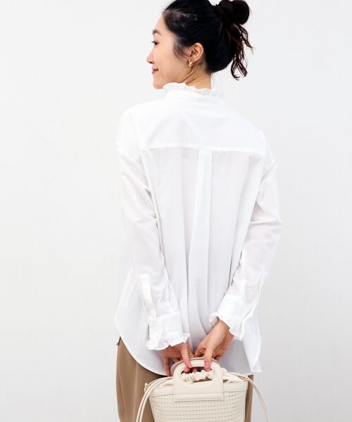 le.coeur blanc / ルクールブラン シャツ・ブラウス | スタンドネックフリルブラウス | 詳細17