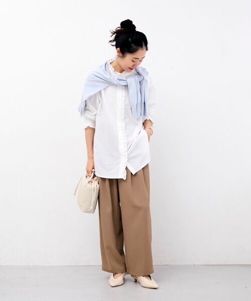 le.coeur blanc / ルクールブラン シャツ・ブラウス | スタンドネックフリルブラウス | 詳細18