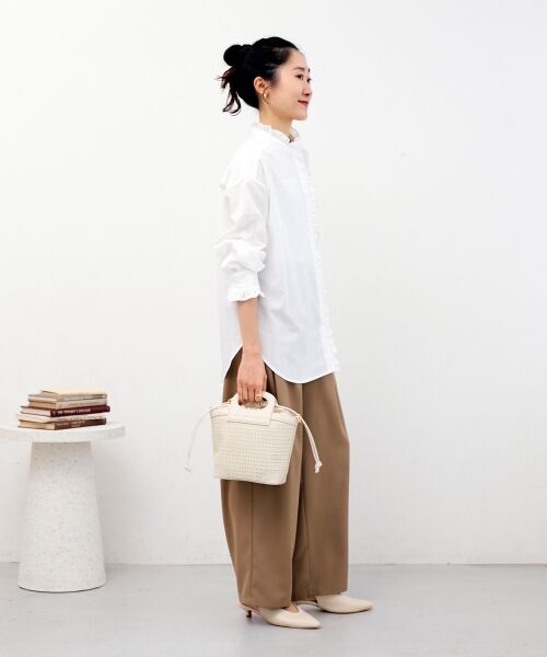 le.coeur blanc / ルクールブラン シャツ・ブラウス | スタンドネックフリルブラウス | 詳細20