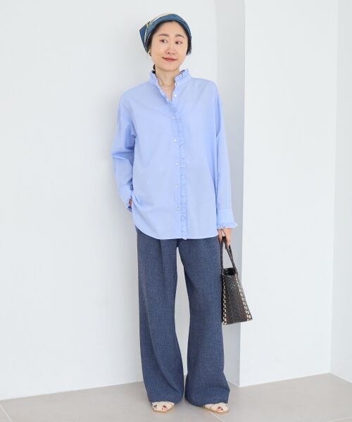 le.coeur blanc / ルクールブラン シャツ・ブラウス | スタンドネックフリルブラウス | 詳細30