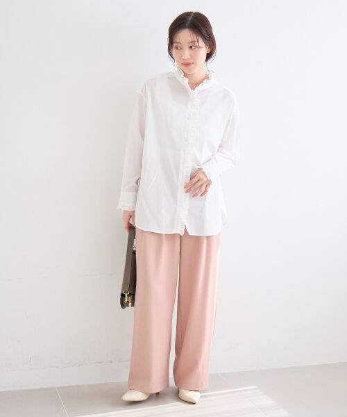 le.coeur blanc / ルクールブラン シャツ・ブラウス | スタンドネックフリルブラウス | 詳細6