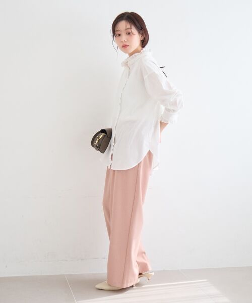 le.coeur blanc / ルクールブラン シャツ・ブラウス | スタンドネックフリルブラウス | 詳細7