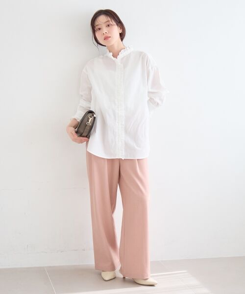 le.coeur blanc / ルクールブラン シャツ・ブラウス | スタンドネックフリルブラウス | 詳細9