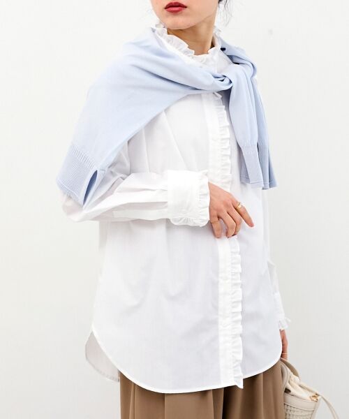 le.coeur blanc / ルクールブラン シャツ・ブラウス | スタンドネックフリルブラウス | 詳細15
