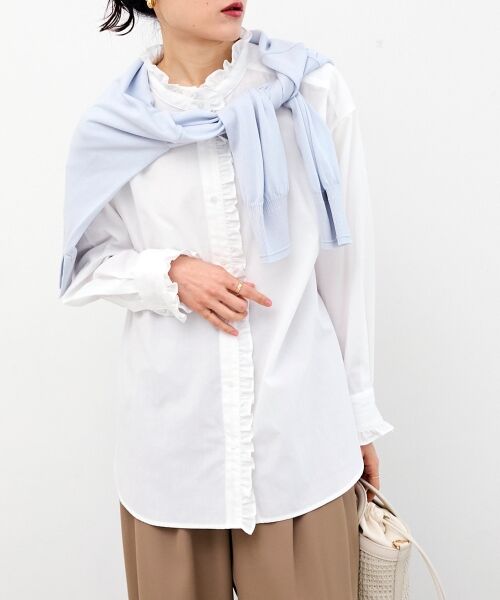 le.coeur blanc / ルクールブラン シャツ・ブラウス | スタンドネックフリルブラウス | 詳細2