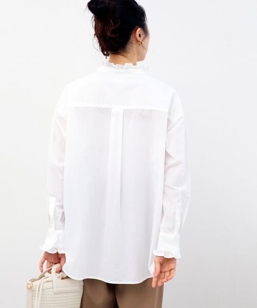 le.coeur blanc / ルクールブラン シャツ・ブラウス | スタンドネックフリルブラウス | 詳細8