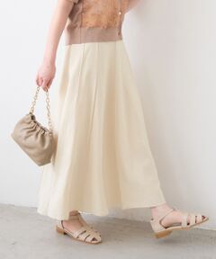 le.coeur blanc / ルクールブラン ロング・マキシ丈スカート | パネルピンタックフレアスカート