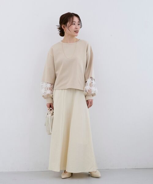 le.coeur blanc / ルクールブラン ロング・マキシ丈スカート | パネルピンタックフレアスカート | 詳細11