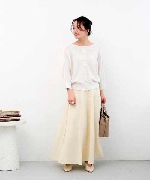 le.coeur blanc / ルクールブラン ロング・マキシ丈スカート | パネルピンタックフレアスカート | 詳細12