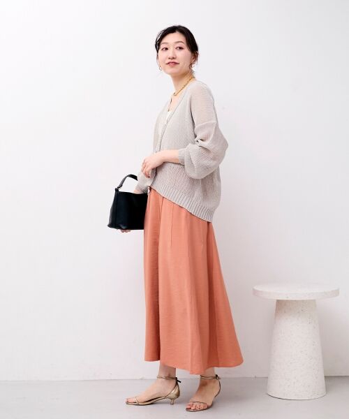 le.coeur blanc / ルクールブラン ロング・マキシ丈スカート | パネルピンタックフレアスカート | 詳細24