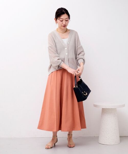 le.coeur blanc / ルクールブラン ロング・マキシ丈スカート | パネルピンタックフレアスカート | 詳細25