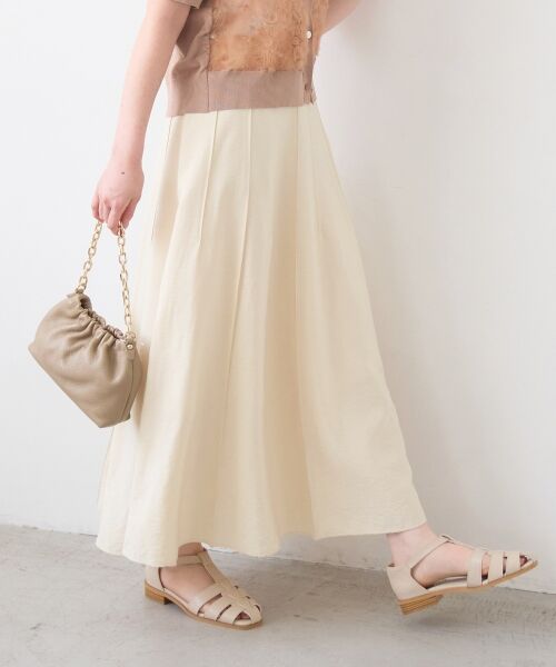 le.coeur blanc / ルクールブラン ロング・マキシ丈スカート | パネルピンタックフレアスカート | 詳細4