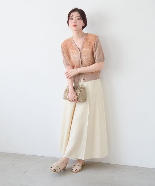 le.coeur blanc / ルクールブラン ロング・マキシ丈スカート | パネルピンタックフレアスカート | 詳細5