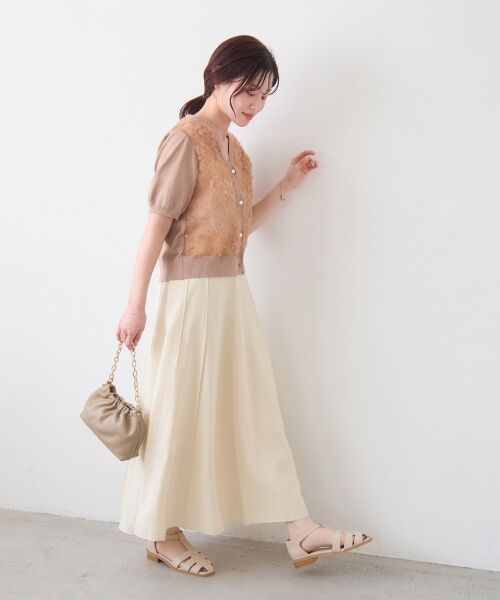 le.coeur blanc / ルクールブラン ロング・マキシ丈スカート | パネルピンタックフレアスカート | 詳細7