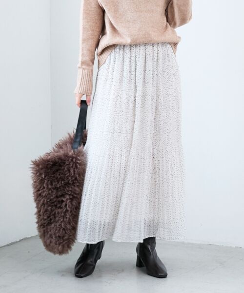 le.coeur blanc / ルクールブラン ロング・マキシ丈スカート | マジョリカプリーツスカート | 詳細14
