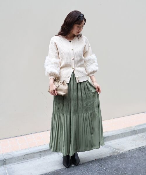 le.coeur blanc / ルクールブラン ロング・マキシ丈スカート | マジョリカプリーツスカート | 詳細22